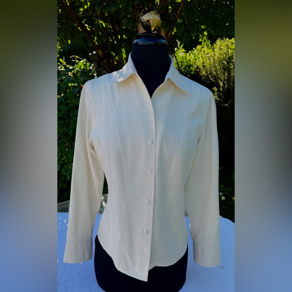 Talbots Cream Button Down Shirt